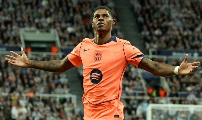 Marcus Rashford celebra un gol