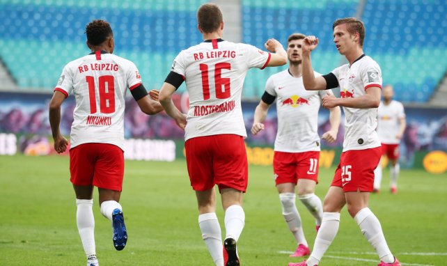 El RB Leipzig celebra un gol