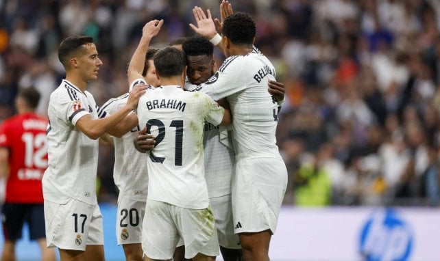 Los jugadores del Real Madrid celebran un gol