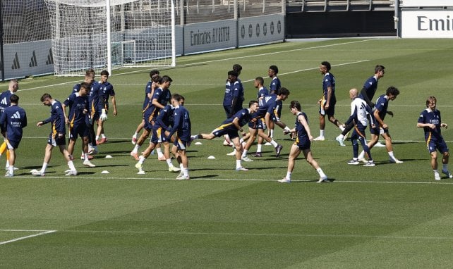 El Real Madrid entrenando