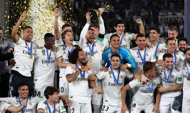 El Real Madrid celebrando la consecución del Mundial de Clubes