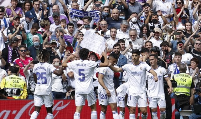El Real Madrid celebra uno de sus goles