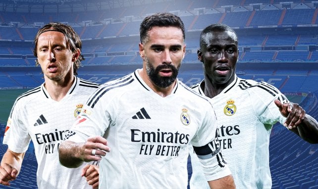 Luka Modric, Dani Carvajal, y Ferland Mendy