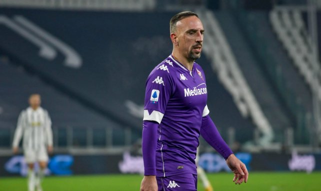 Franck Ribéry, con la elástica de la Fiorentina