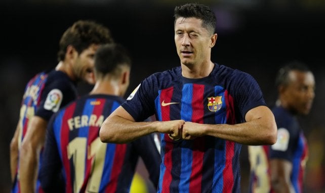 Robert Lewandowski celebra un gol