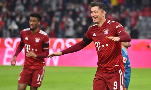 Robert Lewandowski celebra un gol con el Bayern Múnich