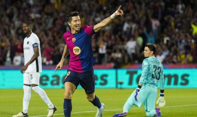 Robert Lewandowski con el FC Barcelona