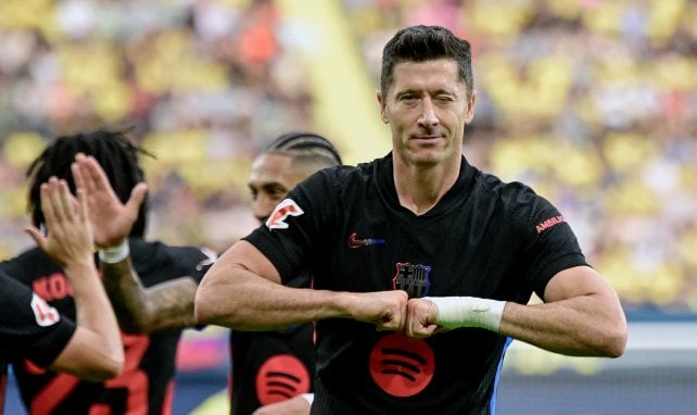 Robert Lewandowski con el FC Barcelona