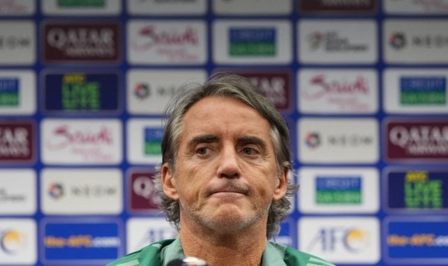 Roberto Mancini en rueda de prensa
