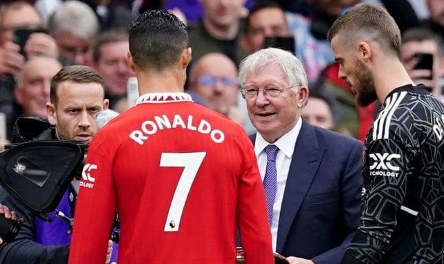 Ronaldo, Alex Ferguson y David de Gea
