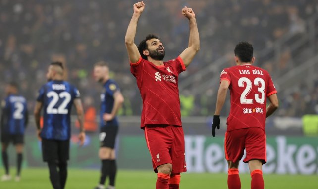 Mohamed Salah celebra un gol con el Liverpool