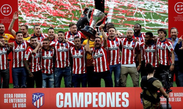 El Atlético de Madrid celebra el título de Liga