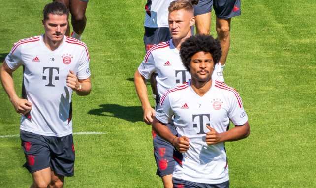Serge Gnabry en un entrenamiento del Bayern Múnich