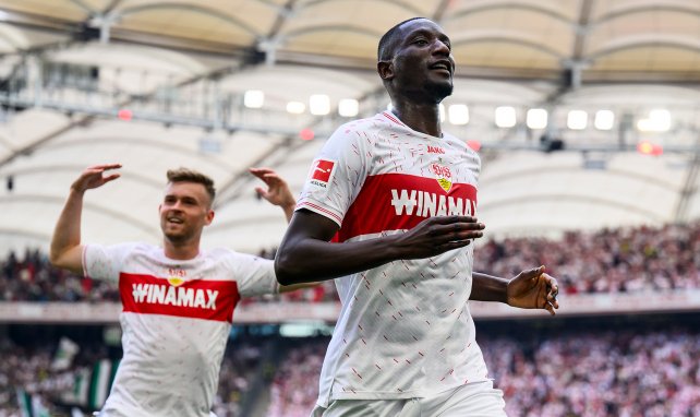 Serhou Guirassy celebra con el Stuttgart