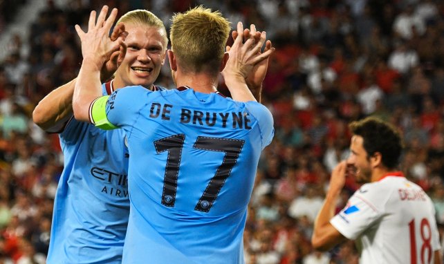 Erling Haaland y Kevin de Bruyne, la pareja del Manchester City 