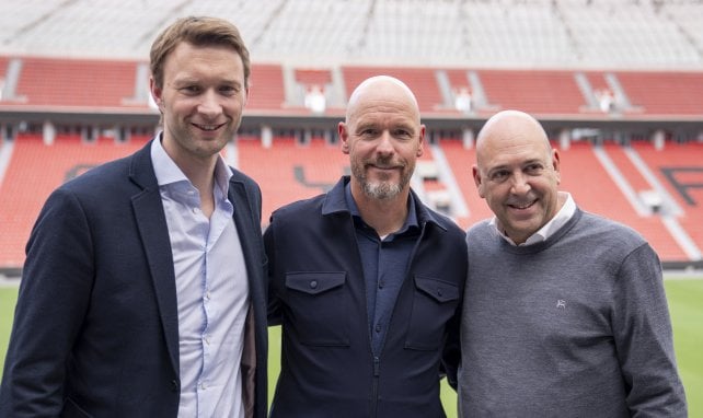 Ten Hag con el Bayer Leverkusen