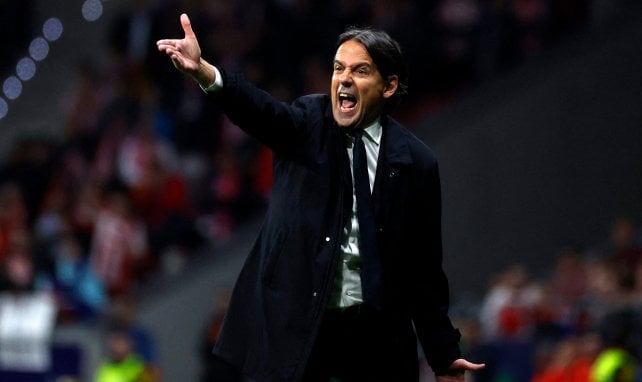 Simone Inzaghi con el Inter de Milán