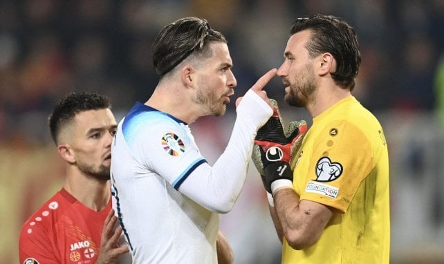 Dimitrievski en un partido con Macedonia