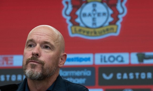 Ten Hag con el Bayer Leverkusen