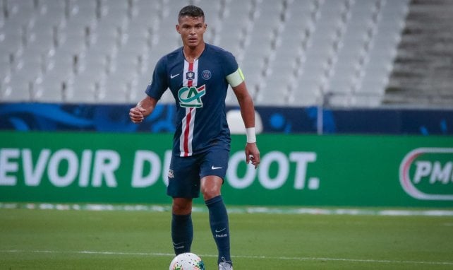 Thiago Silva, en un partido del PSG
