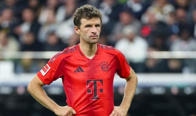 Thomas Müller defendiendo los colores del Bayern