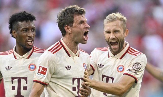 Thomas Müller celebrando un gol en el Bayern Múnich