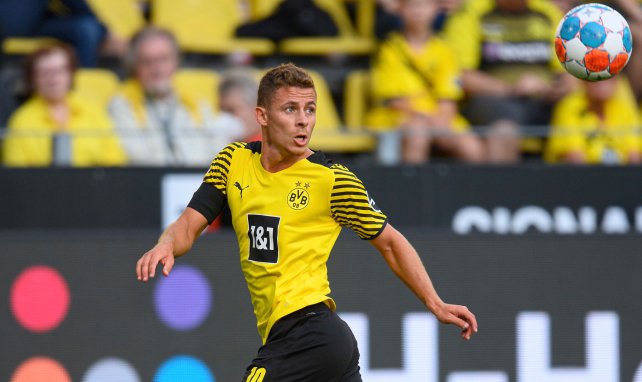 Thorgan Hazard, en acción con el Borussia Dortmund