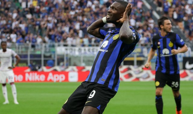 Marcus Thuram celebra un gol con el Inter 