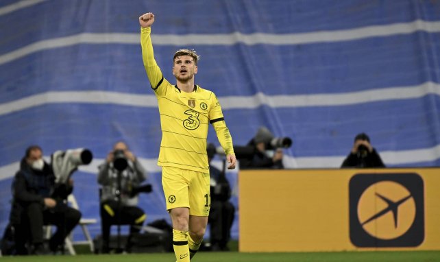 Timo Werner festeja una diana con el Chelsea