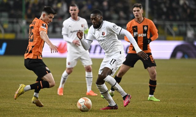Karl Toko Ekambi, en el choque entre Shakhtar y Rennes