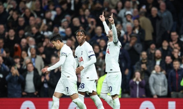 Los jugadores del Tottenham celebran un gol