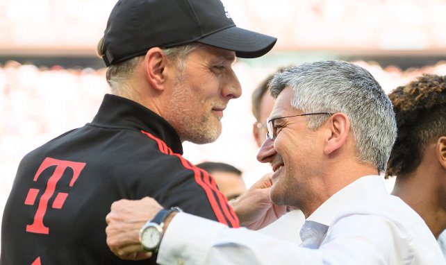 Hainer y Tuchel con el Bayern Múnich