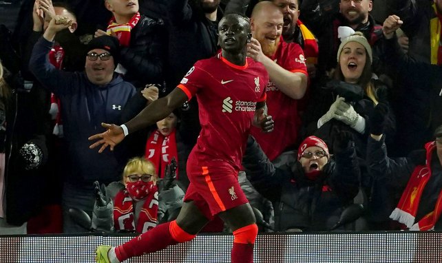 Sadio Mané celebra un gol con el Liverpool