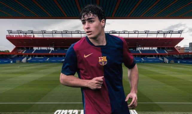 Jan Virgili con el FC Barcelona.