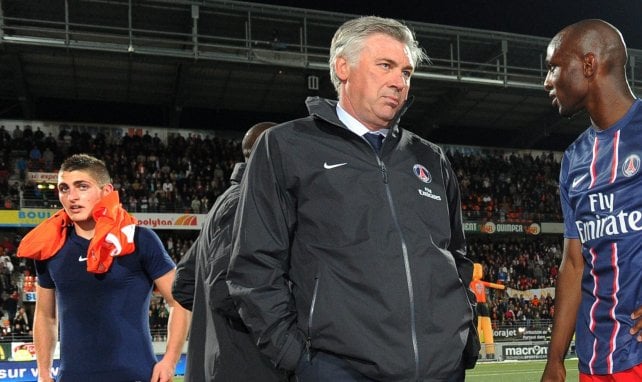 Carlo Ancelotti y Marco Verratti