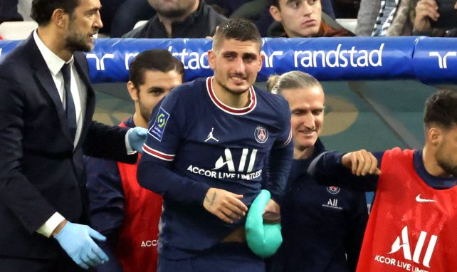 Marco Verratti cayó lesionado ante el OM