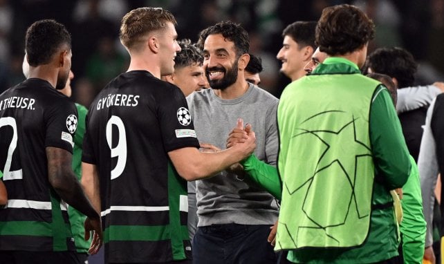 Gyökeres y Rúben Amorim con el Sporting