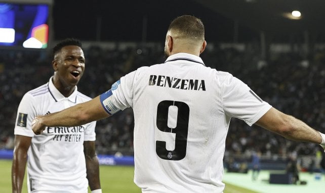 Karim Benzema y Vinicius Jr.