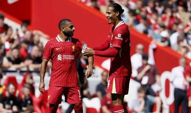 Salah y Van Dijk con el Liverpool