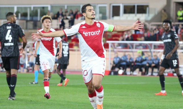 Wissam Ben Yedder celebra un gol con el AS Monaco