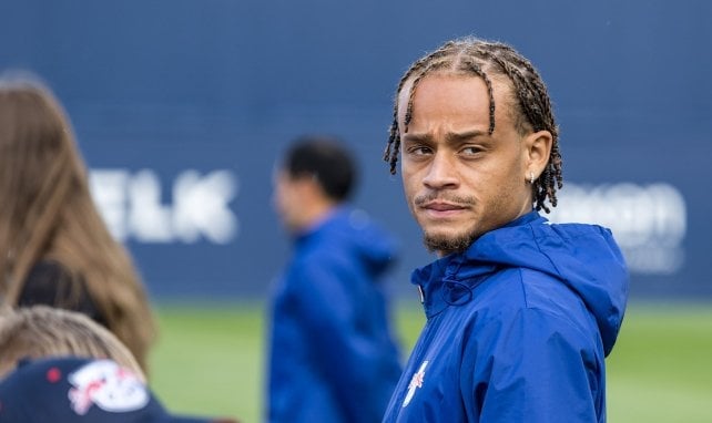 Xavi Simons en un entrenamiento