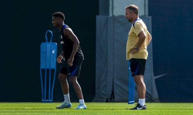 Ansu Fati, en un entrenamiento