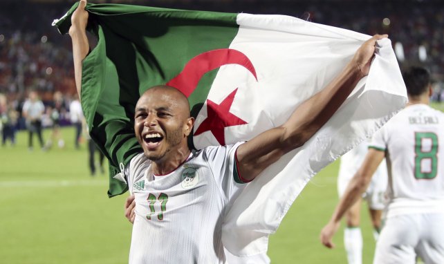 Yacine Brahimi con la selección de Argelia