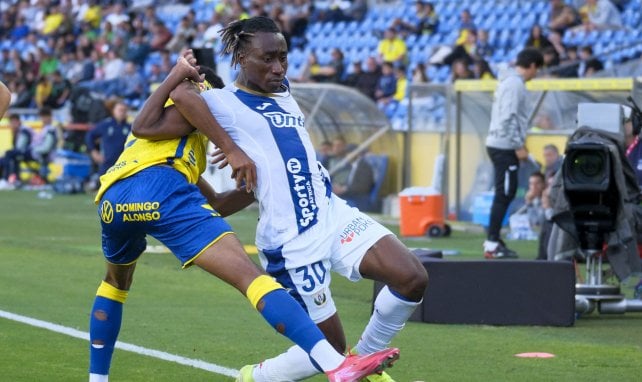 Yan Diomande, en acción