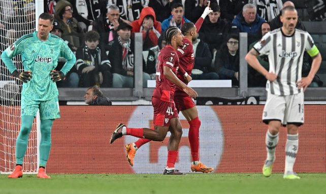 Youssef En-Nesyri celebra su gol en Turín