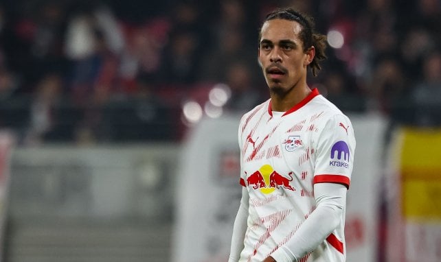 Yussuf Poulsen con el RB Leipzig