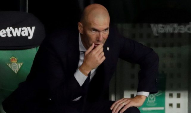 Zinedine Zidane, durante su etapa como técnico del Real Madrid