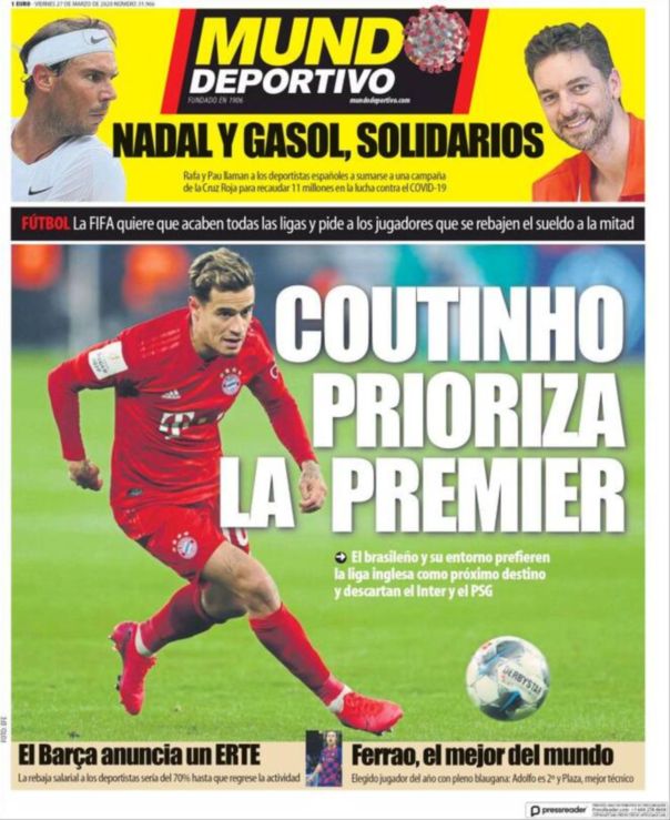 Portada Mundo Deportivo